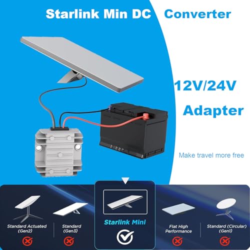 Adaptateur 12V Starlink Mini Convertisseur DC Step Up avec Câble d'Alimentation Starlink Mini 9-28V