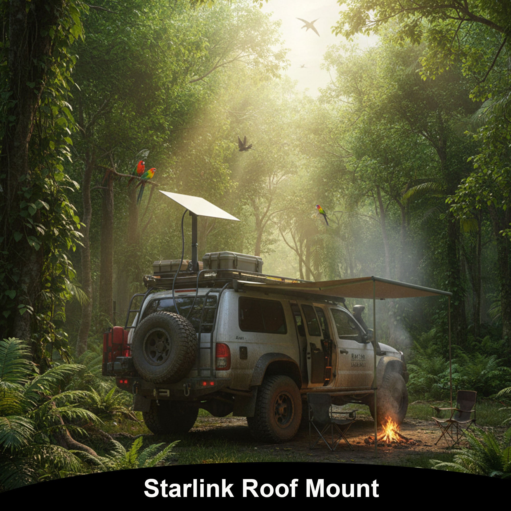 Support de toit Gen 3 pour Starlink, kit de montage robuste avec adaptateur de tuyau pour antenne parabolique standard Starlink Internet V4 pour montage sur toit/mur