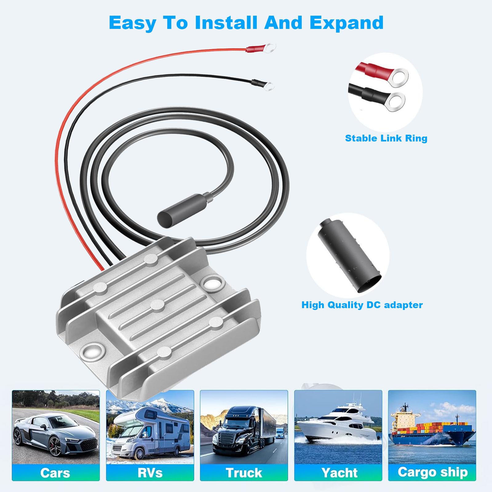 Adaptateur 12V Starlink Mini Convertisseur DC Step Up avec Câble d'Alimentation Starlink Mini 9-28V