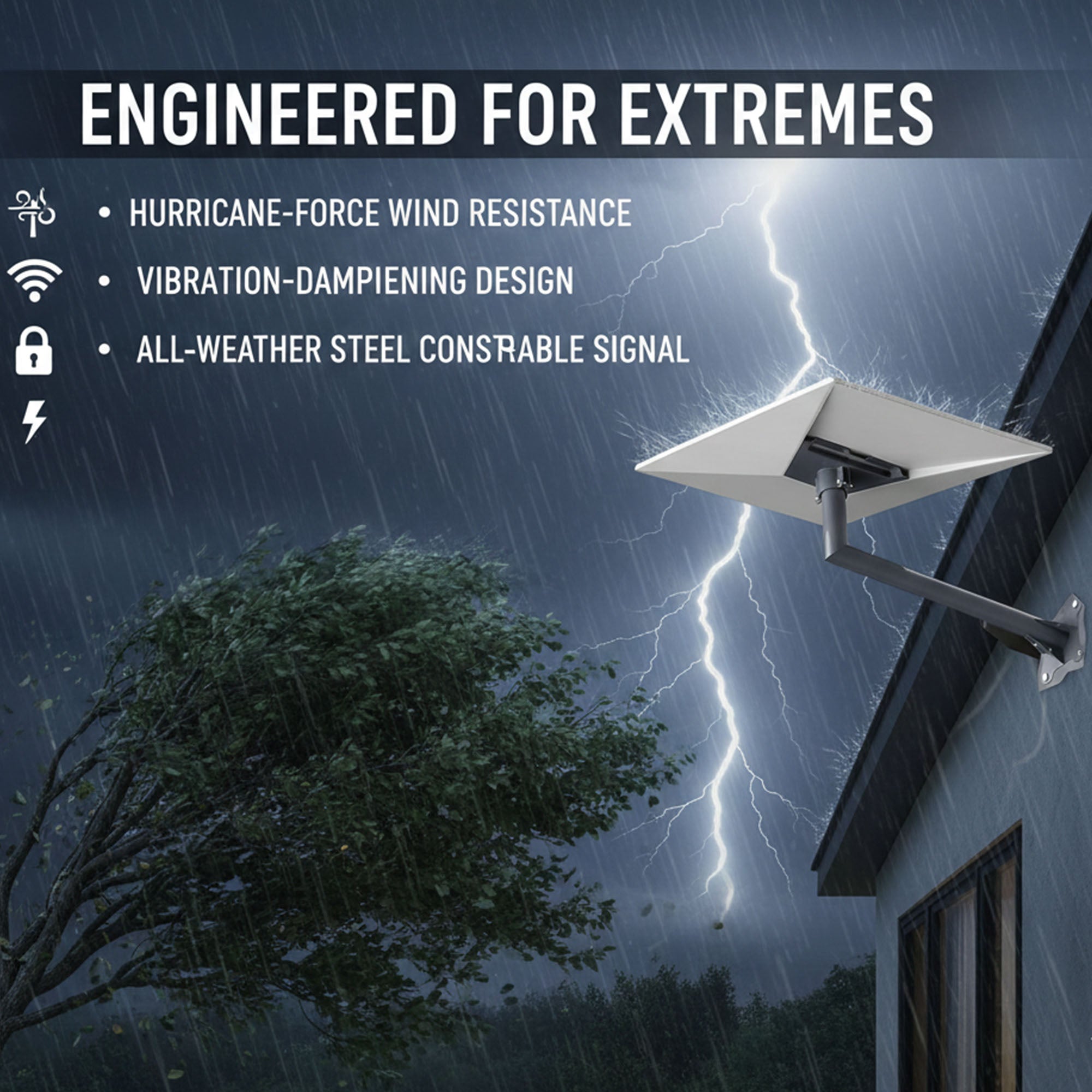 Support de toit Gen 3 pour Starlink, kit de montage robuste avec adaptateur de tuyau pour antenne parabolique standard Starlink Internet V4 pour montage sur toit/mur