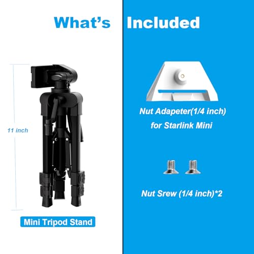 Starlink Gen 3 Tripod Stand, Adjustable Heavy-Duty Mount, Supports Gen 3/V4