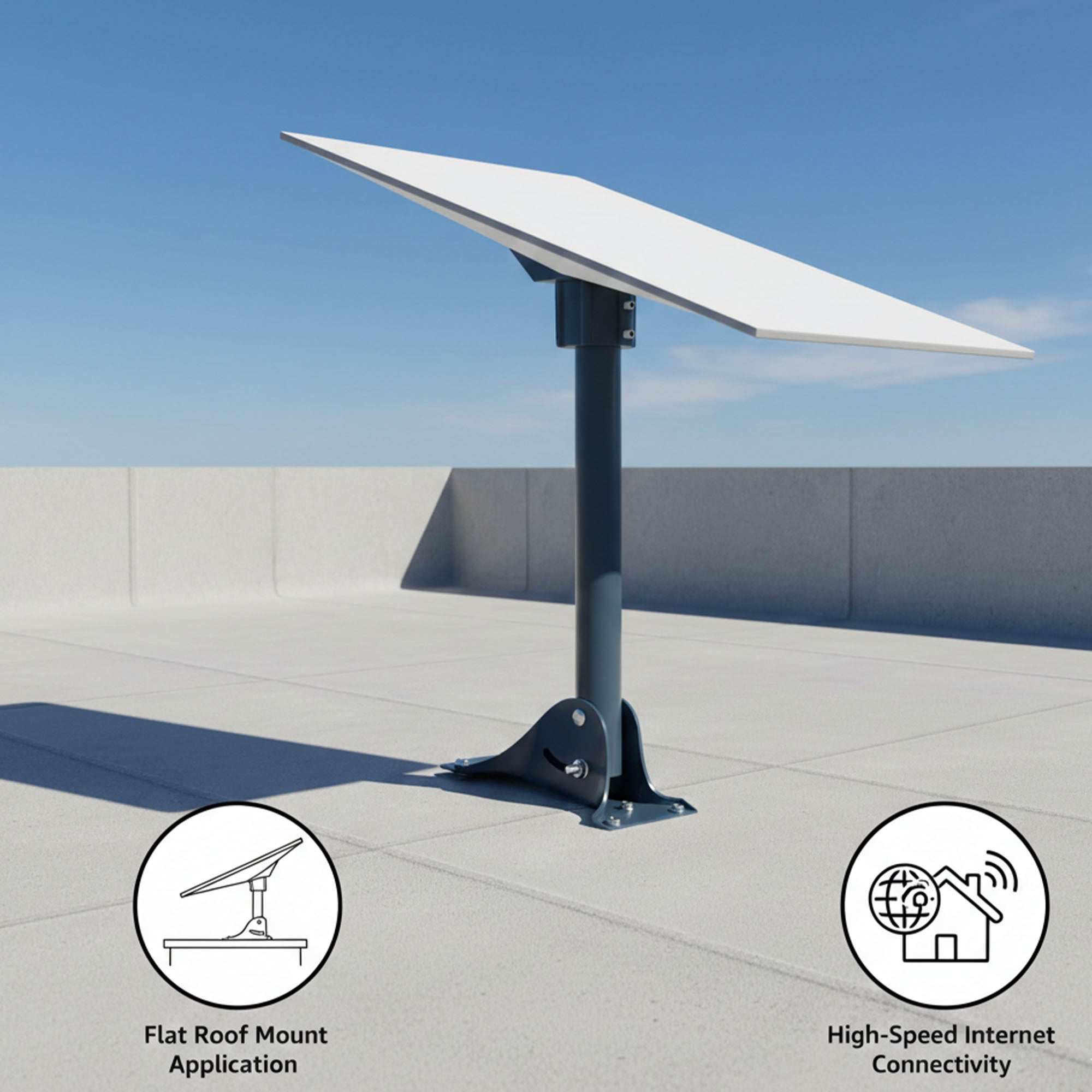 Support de toit Gen 3 pour Starlink, kit de montage robuste avec adaptateur de tuyau pour antenne parabolique standard Starlink Internet V4 pour montage sur toit/mur