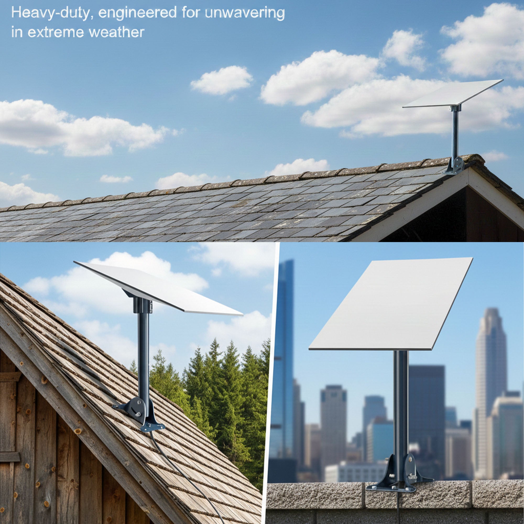 Support de toit Gen 3 pour Starlink, kit de montage robuste avec adaptateur de tuyau pour antenne parabolique standard Starlink Internet V4 pour montage sur toit/mur